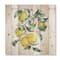 Designart - Branch of Yellow Lemons and Leaves I - Tropical Print on Natural Pine Wood
